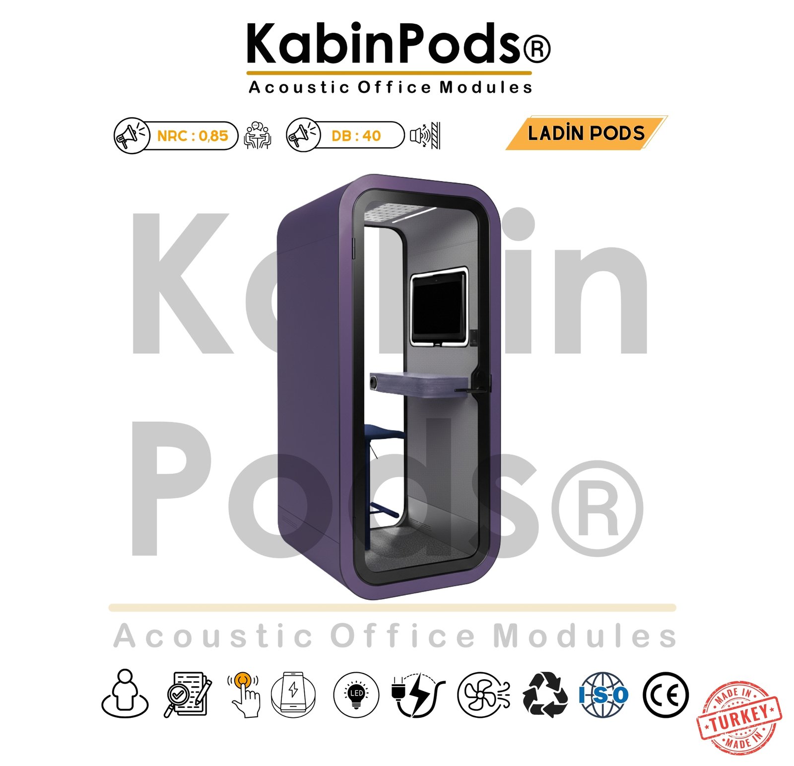 Telefon Kabini - 9. Görsel - Akustik Telefon Görüşme Kabini Modelleri ve Özellikleri